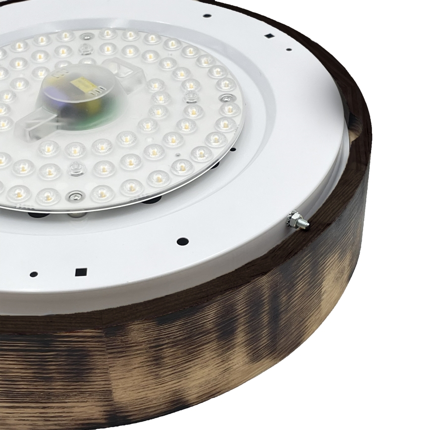 Brilagi - Plafoniera LED CARVALHO SMOKEY LED/36W/230V rovere, diam. 37,5 cm
