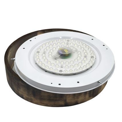 Brilagi - Plafoniera LED CARVALHO SMOKEY LED/36W/230V rovere, diam. 37,5 cm