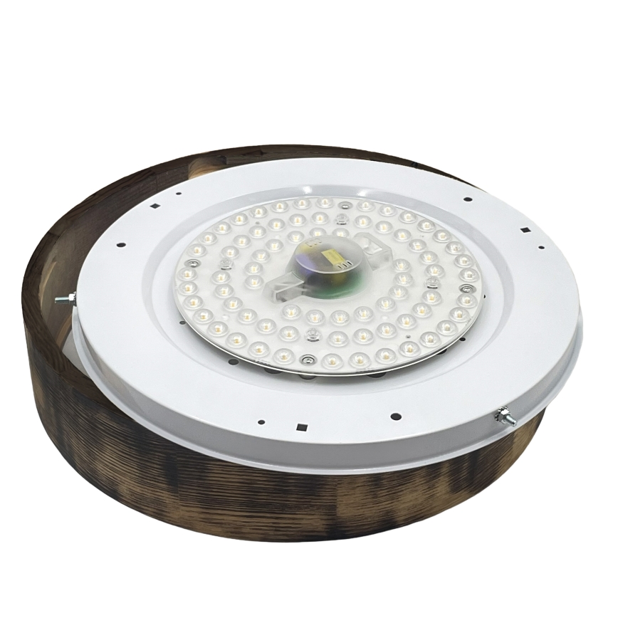 Brilagi - Plafoniera LED CARVALHO SMOKEY LED/36W/230V rovere, diam. 37,5 cm