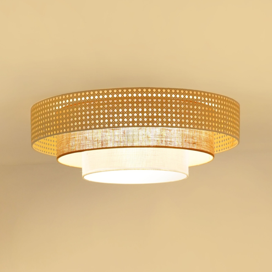 Brilagi - Plafoniera LED CEDAR LUNETA LED/26W/230V beige/marrone/color crema