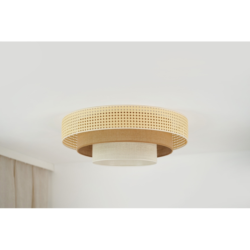 Brilagi - Plafoniera LED CEDAR LUNETA LED/26W/230V beige/marrone/color crema