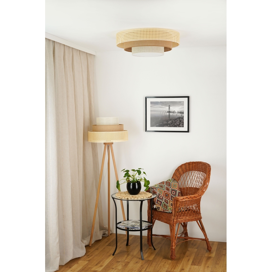 Brilagi - Plafoniera LED CEDAR LUNETA LED/26W/230V beige/marrone/color crema