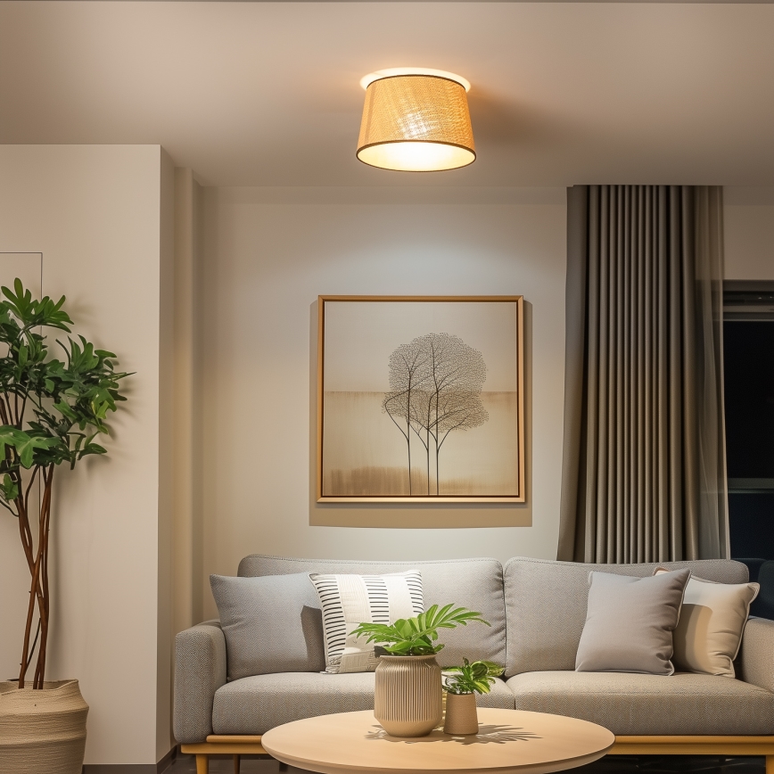 Brilagi - Plafoniera LED CERIA 1xE27/40W/230V, diametro 35 cm, beige