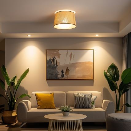 Brilagi - Plafoniera LED CERIA 1xE27/40W/230V Ø 35 cm beige