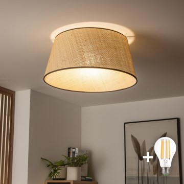 Brilagi - Plafoniera LED CERIA 1xE27/40W/230V Ø 50 cm beige