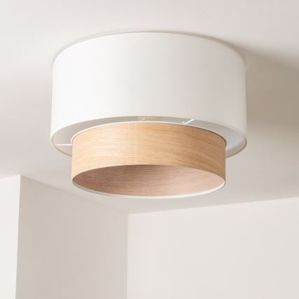 Brilagi - Plafoniera LED CERIA 1xE27/40W/230V Ø 50 cm bianco/beige