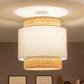 Brilagi - Plafoniera LED CERIA 1xE27/60W/230V Ø 40 cm beige/bianco