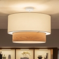 Brilagi - Plafoniera LED CERIA 1xE27/60W/230V Ø 50 cm bianco/beige