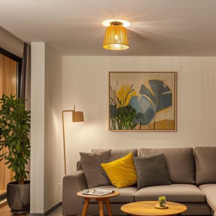 Brilagi - Plafoniera LED CERIA BOHO 1xE27/40W/230V Ø 28 cm marrone