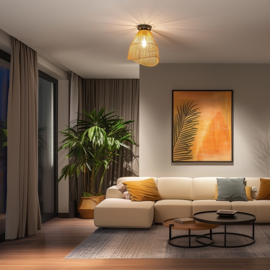 Brilagi - Plafoniera LED CERIA BOHO 1xE27/40W/230V Ø 30 cm marrone