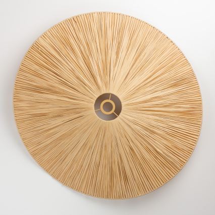 Brilagi - Plafoniera LED CERIA BOHO 1xE27/40W/230V Ø 80 cm rafia/rovere
