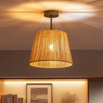 Brilagi - Plafoniera LED CERIA BOHO 1xE27/60W/230V diam. 28 cm nero/marrone