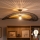 Brilagi - Plafoniera LED CERIA BOHO 1xE27/60W/230V Ø 100 cm nero/marrone