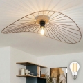 Brilagi - Plafoniera LED CERIA WIRE 1xE27/40W/230V 60x80 cm bronzo/rovere