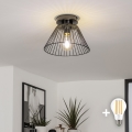 BRILAGI - Plafoniera LED CERIA WIRE 1xE27/40W/230V, diam. 21 cm, nera