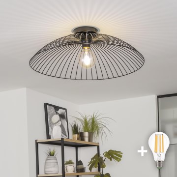 Brilagi - Plafoniera LED CERIA WIRE 1xE27/40W/230V Ø 60 cm nero