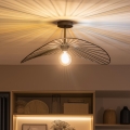 Brilagi - Plafoniera LED CERIA WIRE 1xE27/60W/230V 40x56 cm nero