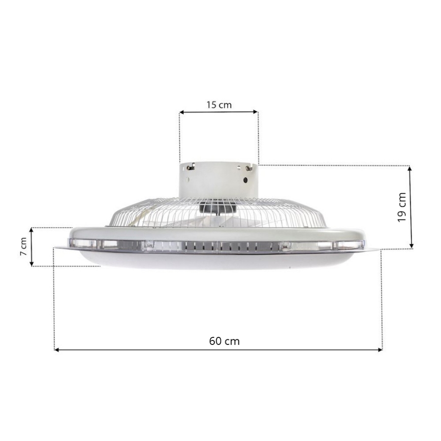 Brilagi - Plafoniera LED con ventilatore dimmerabile RONDA LED/65W/230V 3000K-6500K argento+ telecomando