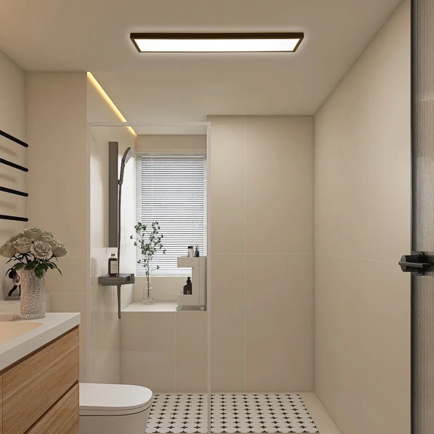 Brilagi- Plafoniera LED da bagno FRAME LED/40W/230V 120x30 cm IP44 nero
