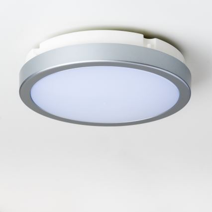 Brilagi - Plafoniera LED da bagno PERA 18W/230V diametro 22 cm IP65 argento