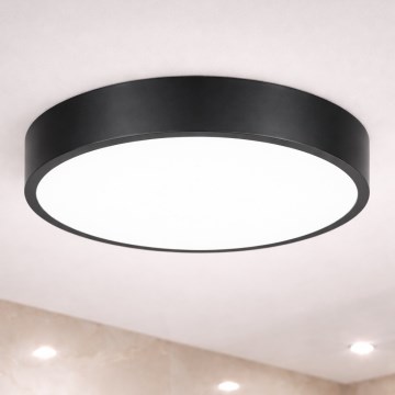 Brilagi - Plafoniera LED da bagno POOL, 36W, 230V, 3000/4000/5500K, Ø 40 cm, IP54, nero