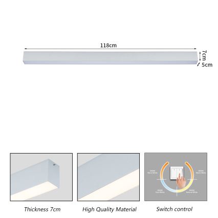 Brilagi - Plafoniera LED per bagno SLEEKLINE LED/40W/230V 3000/4500/6000K argento IP44