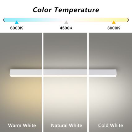Brilagi - Plafoniera da bagno a LED SLEEKLINE LED/40W/230V 3000/4500/6000K bianca IP44