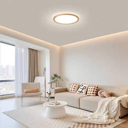 Brilagi - Plafoniera LED da bagno ULTRA SLIM 18W/230V Ø 30 cm oro rosa IP54