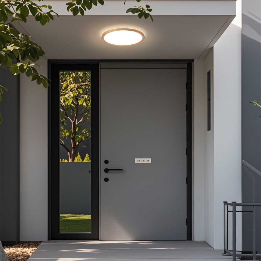 Brilagi - Plafoniera LED da bagno ULTRA SLIM 18W/230V Ø 30 cm oro rosa IP54