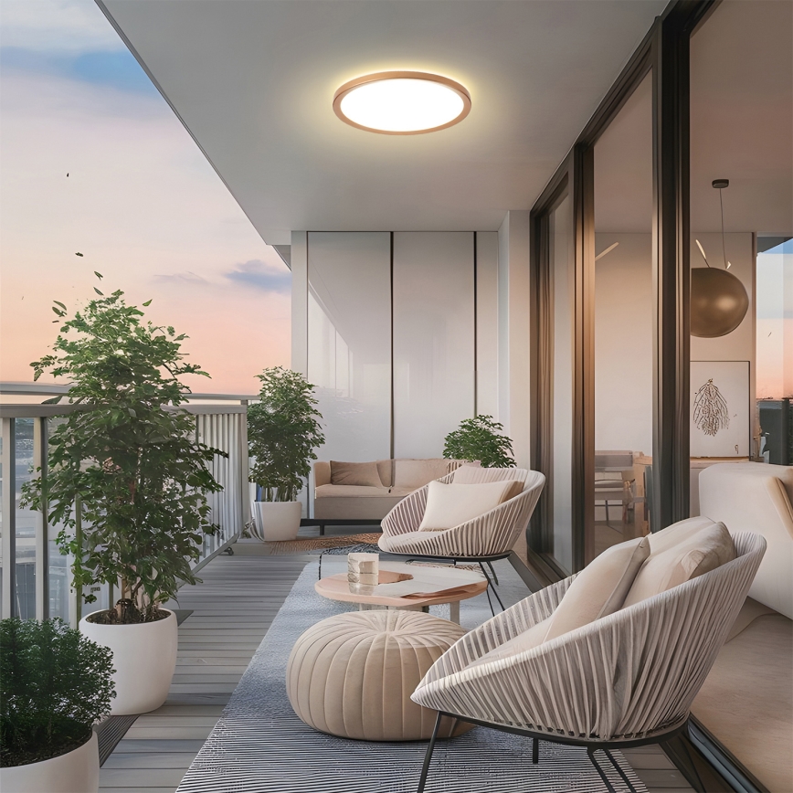 Brilagi - Plafoniera LED da bagno ULTRA SLIM 18W/230V Ø 30 cm oro rosa IP54