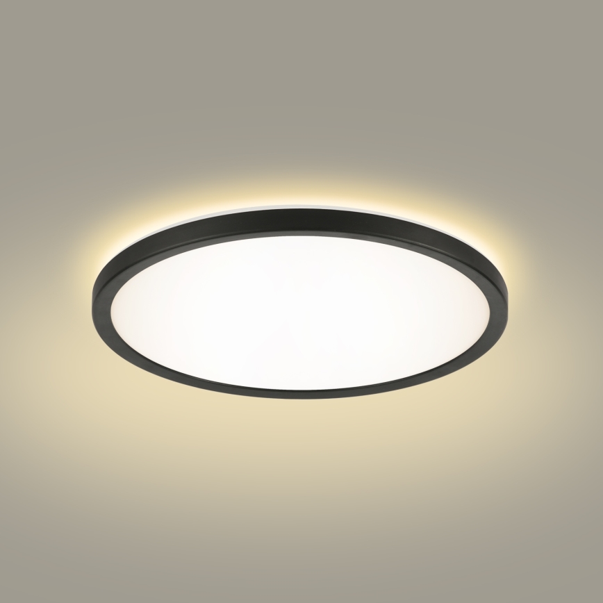Brilagi - Plafoniera LED da bagno ULTRA SLIM LED/12W/230V diametro 22,5 cm nero IP54