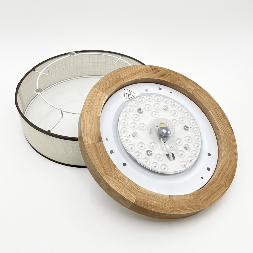 Brilagi - Plafoniera LED da soffitto BELLADONNA LED/20W/230V Ø 30 cm crema/rovere