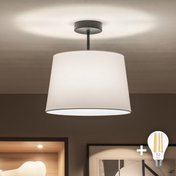 Brilagi - Plafoniera LED da soffitto CERIA 1xE27/60W/230V Ø 30 cm nero/bianco