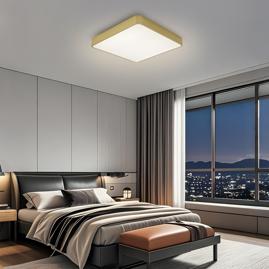 Brilagi - Plafoniera LED da soffitto POOL SQUARE LED/48W/230V 3000/4000/6000K 50x50 cm dorata