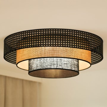 Brilagi - Plafoniera LED DAKOTA LUNETA LED/12W/230V diametro 60 cm 3000K/4000K/6400K nero/beige