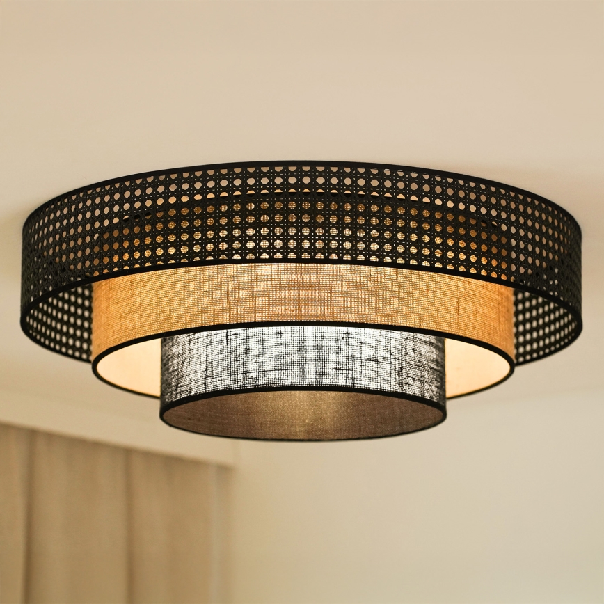 Brilagi - Plafoniera LED DAKOTA LUNETA LED/12W/230V diametro 60 cm 3000K/4000K/6400K nero/beige