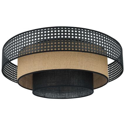 Brilagi - Plafoniera LED DAKOTA LUNETA LED/12W/230V diametro 60 cm 3000K/4000K/6400K nero/beige
