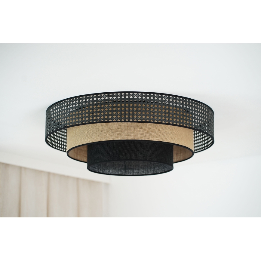Brilagi - Plafoniera LED DAKOTA LUNETA LED/12W/230V diametro 60 cm 3000K/4000K/6400K nero/beige