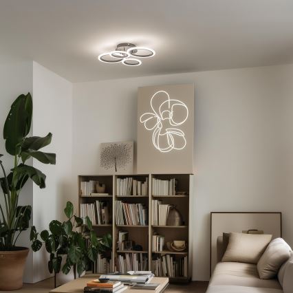 Brilagi - Lampadario a soffitto dimmerabile a LED ORBITS LED/50W/230V 3000-6500K nero + telecomando