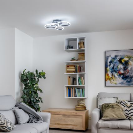 Brilagi - Lampadario a soffitto dimmerabile a LED ORBITS LED/50W/230V 3000-6500K nero + telecomando