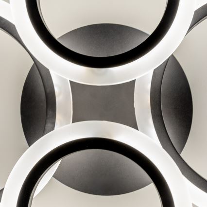 Brilagi - Lampadario a soffitto dimmerabile a LED ORBITS LED/50W/230V 3000-6500K nero + telecomando