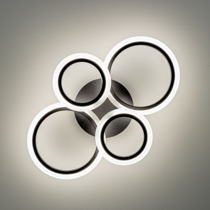 Brilagi - Lampadario a soffitto dimmerabile a LED ORBITS LED/50W/230V 3000-6500K nero + telecomando