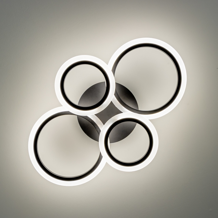 Brilagi - Lampadario a soffitto dimmerabile a LED ORBITS LED/50W/230V 3000-6500K nero + telecomando