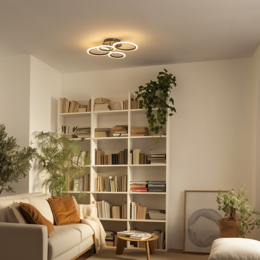 Brilagi - Lampadario a soffitto dimmerabile a LED ORBITS LED/50W/230V 3000-6500K nero + telecomando