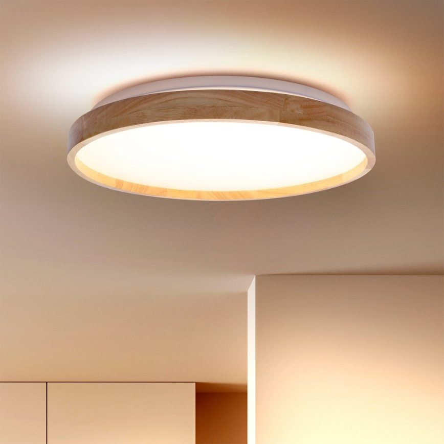 Brilagi - Lampada da soffitto dimmerabile a LED ALSON LED/48W/230V 3000-6500K rovere Ø 39,5 cm + telecomando