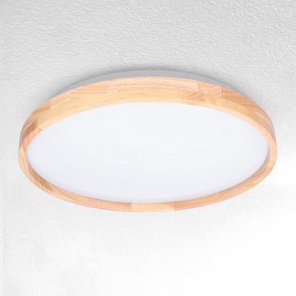 Brilagi - Lampada da soffitto dimmerabile a LED ALSON LED/48W/230V 3000-6500K rovere Ø 39,5 cm + telecomando