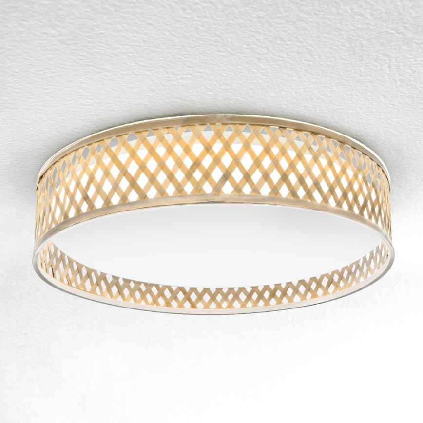Brilagi - Lampada da soffitto dimmerabile a LED CAMILA LED/48W/230V 3000-6500K bambù Ø 40 cm + telecomando