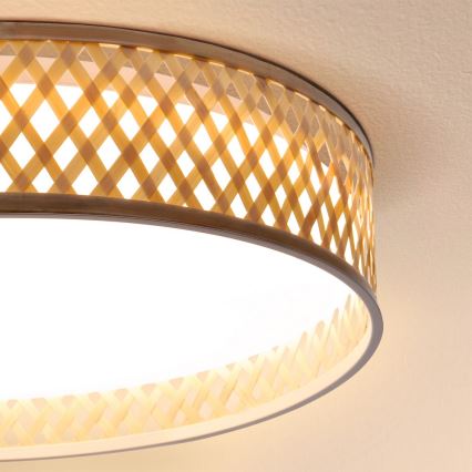 Brilagi - Lampada da soffitto dimmerabile a LED CAMILA LED/48W/230V 3000-6500K bambù Ø 40 cm + telecomando