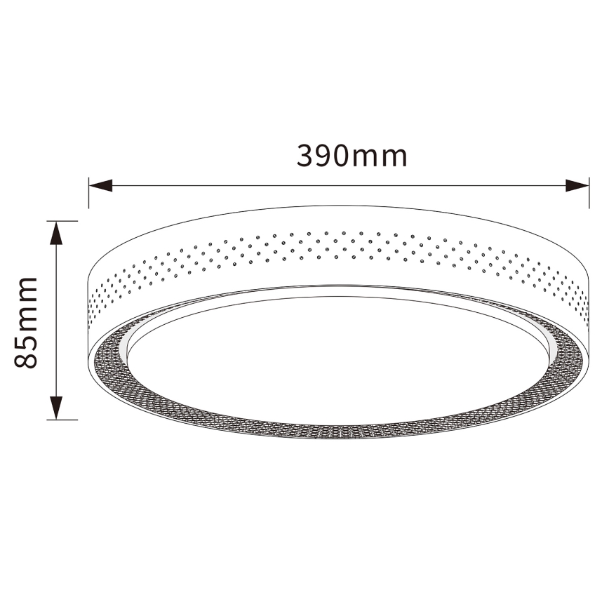 Brilagi - Plafoniera LED dimmerabile COCI LED/48W/230V 3000-6500K Ø 39 cm finitura effetto legno/nera + telecomando incluso