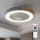 Brilagi - Plafoniera LED dimmerabile con ventilatore LED/38W/230V 3000-6500K 3000-6500K Ø 50 cm grigio/rovere + telecomando